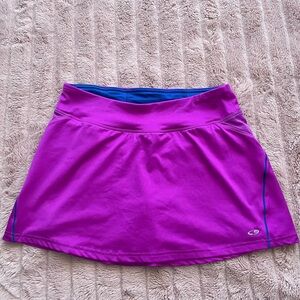 Champion Workout Skort, size Small, Purple Skirt with Royal Blue attached shorts